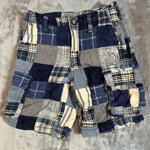 Gap Kids Boys Plaid Checkered Floral Cargo Shorts Size 6 Regular 6 Pockets - Picture 1 of 6