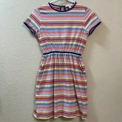 Brooks Brothers Stripe Girl’s Dress Fit & Flare Classic Knit Preppy Look XL - Image 1 of 4