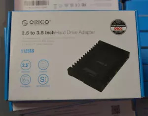4x Lot New Orico 1125SS 2.5 to 3.5 inch Hard Drive Caddy Adapter 6Gbps Black - Picture 1 of 4