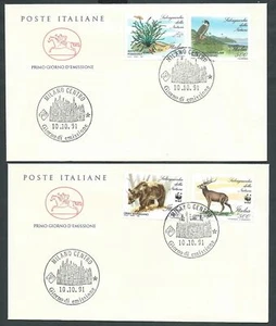 1991 ITALIEN FDC PFERD NATURSCHUTZ WWF KEIN ANKUNFTSSTEMPEL - CG - Bild 1 von 1