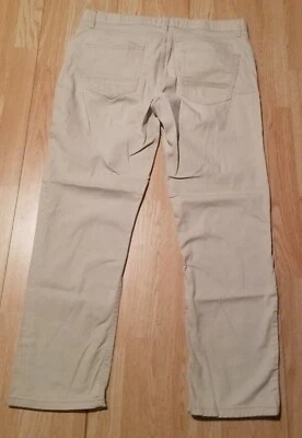 Pantalones de mezclilla Plugg para hombre 36X30 de algodón caqui calce recto Foto 1 de 4