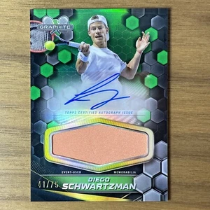 2024 Topps Grafito Tenis Diego Schwartzman Auto Reliquia - Verde - 41/75 - Imagen 1 de 6