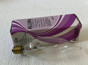 Allura 40w 130V frosted flame tip candelabra in original boxes A3679 - Picture 1 of 2