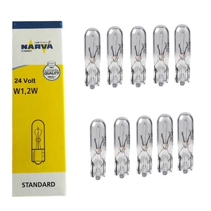 10x Narva 24V 1,2W T5 W2x4,6D 17040 Glühlampe Glassockellampe Tacholampe  N929w - Bild 1 von 2