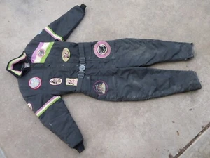 Vintage Arctic Cat Snowmobile Suit w Many Patches Men's Large Nice - Picture 1 of 20