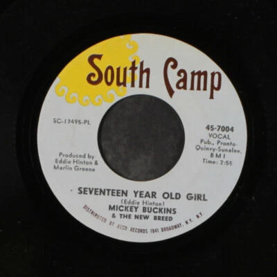 MICKEY BUCKINS & NEW BREED: seventeen year old girl / long long time SOUTH CAMP Foto 1 de 2