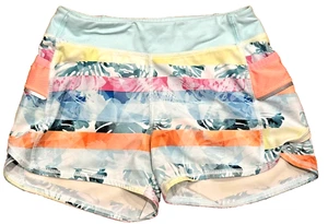 Athleta Girl Shorts Size 12 Athletic Lined Colorful Side Pockets 3" Logo - Picture 1 of 8