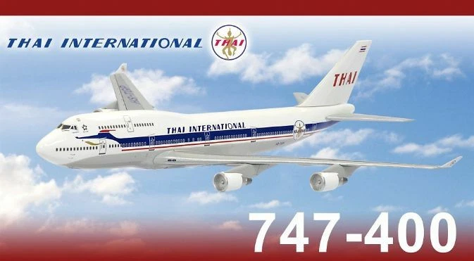 Dragon #56248 1/400 Thai International B747-400 ~ HS-TGP (50th Anniversary Retro - Image 1 of 1