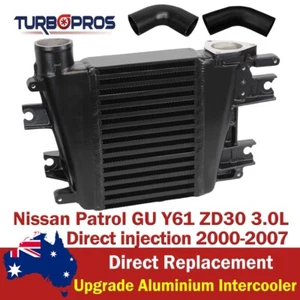 Upgrade Aluminium Intercooler&Hoses For Nissan Patrol GU Y61 ZD30 3.0L 2000-2007 - Picture 1 of 14