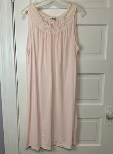 Camisón Vintage Shadowline Rosa Abuela Chic Encaje Bordado Rosas Grande - Imagen 1 de 6