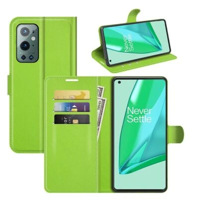 Custodia Protettiva Case Per OnePlus 9 Pro Flip Cover Borsa Etui Bumper Verde - Immagine 1 di 4