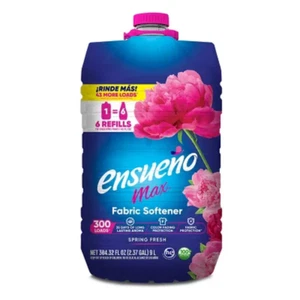 Max Liquid Ammorbidente Tessuto Spring Fresh 304 fl oz 300 Carico NO SPEDIZIONE WA NJ CA - Foto 1 di 11