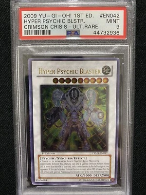 Yugioh Crimson Crisis 1st Edition Hper Psychic Blaster Ultimate Rare EN042 PSA 9 - Image 1 of 2