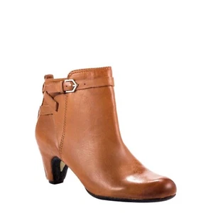 Sam Edelman Maddox Ankle Boots Cognac Brown Leather Heel 7.5 - Picture 1 of 6
