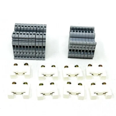 18 pcs Entrelec MA2.5/5 DIN Rail Screw Clamp Terminal Block 1SNA115486R0300 Grey - Image 1 of 4