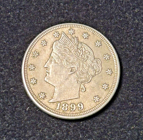 1899 U.S. Liberty "V" Nickel - AU Cover