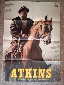 DDR Kino Filmplakat "Atkins" 1985 (DEFA-Indianerfilm / Western) Format A1 - Bild 1 von 2