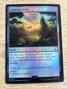 MTG - Evolving Wilds (Foil) - Fallout (PIP) NM/M Condition - Picture 1 of 2