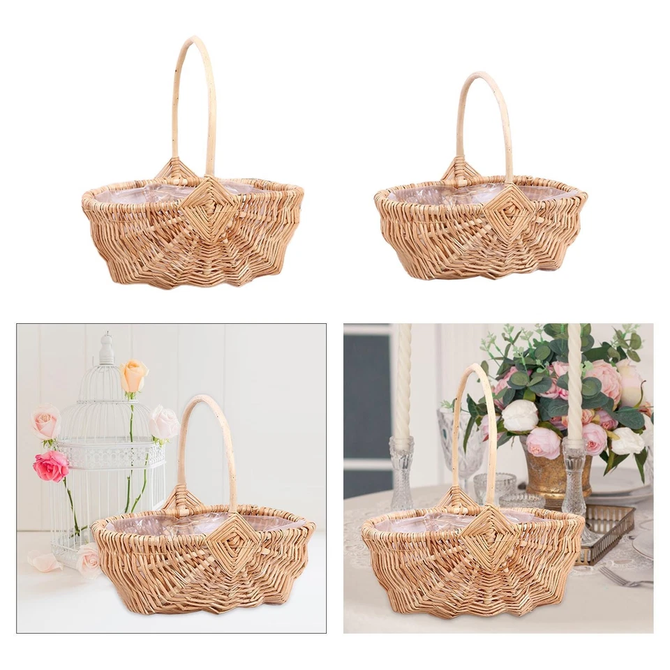 Storage Basket Fruit Basket Wedding Flower Basket for Holiday Kitchen - Image 1 of 1