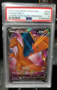 2020 Pokemon SWSH BSP Charizard V Champions Path ETB Promo 050 PSA 9 Mint Card - Picture 1 of 2