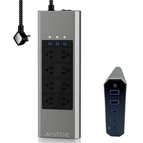 Austere 7S-Ps8-Us1 Ac-Outlet And 5-Omniport Usb+Pd Port Vii Series Power A/V Su - Image 1 of 1