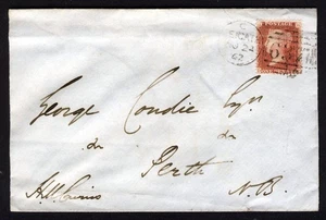 GB Queen Victoria 1862 COVER 1d Red REIGATE (637) to PERTH VFU - Picture 1 of 2