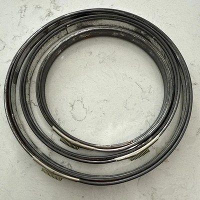 (LOT OF 3) 7" 6" 5" Vintage Spring Tension, Cork Lined Metal Embroidery Hoops - Image 1 of 3