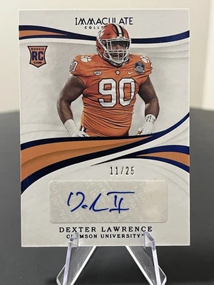 Dexter Lawrence Panini Immaculate Collegiate  11/25 Rookie Auto Sharp Corners!! - Image 1 of 4