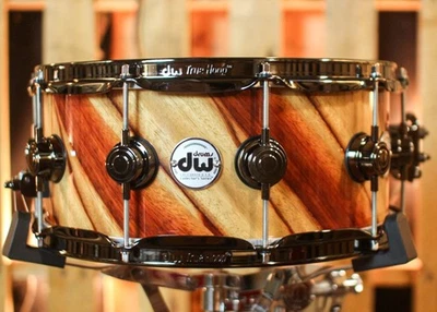 DW 6x14 Collector's Maple VLT Twisted Padauk Snare Drum - SO#1410009 - Image 1 of 4