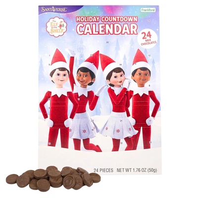 Elf on the Shelf Holiday Christmas Candy Chocolate Countdown Calendar - 24 Days - Image 1 of 4