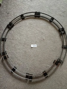 HORNBY `O GAUGE` FULL CIRCLE (SIX) 2-RAIL CLOCKWORK TRACK CURVES (NEED SOME WORK - Picture 1 of 3