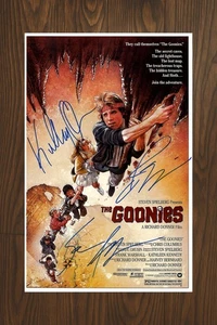 THE GOONIES Signed Movie Poster 11x17 with COA - Authentic Memorabilia - Picture 1 of 3