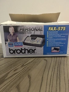 Brother FAX-575 fax personale e fotocopiatrice vintage con scatola originale/batteria nuova - Foto 1 di 9