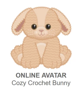 Webkinz Classic Cozy Crochet Bunny *Code Only* (~messaged~) - Bild 1 von 3