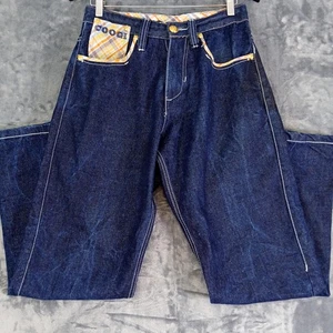 Coogi Jeans Mens 30x33 Blue Denim Embroidered Plaid Back Pockets Y2K Hip Hop - Picture 1 of 10