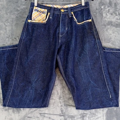 Coogi Jeans Mens 30x33 Blue Denim Embroidered Plaid Back Pockets Y2K Hip Hop - Image 1 of 4