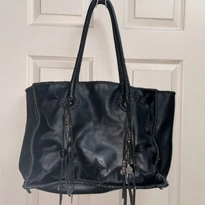 Simone Camille Design Toggle Charm Tote Handbag Black 12x16x7 - Picture 1 of 24
