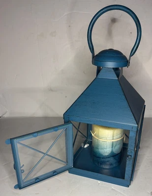 Pier 1 NOS Large 15" Indoor/outdoor Candleholder Lantern W/Candle - Image 1 of 4