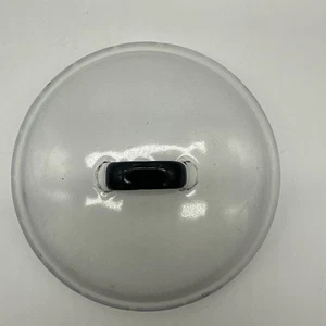 "Tapa de olla Th esmaltada blanca de 6"" solo mango negro" - Imagen 1 de 7