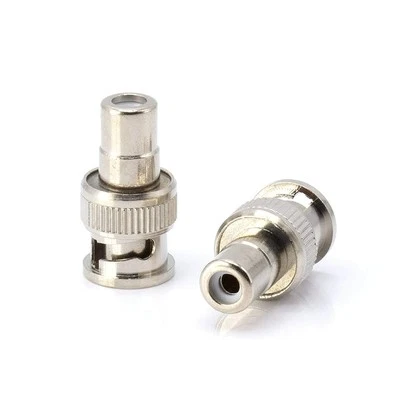 BNC Male to RCA Female Adapter - CCTV Connector Coupler Plug - 100 Pack - Image 1 of 4