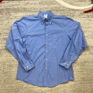 VTG Brooks Brothers Oxford Button Shirt 15.5 - 4/5 Blue Preppy Dress Formal Mens - Picture 1 of 11