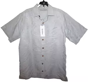 Roundtree Yorke karibisches kurzärmliges Camp-Shirt HOCH 3XT grau blau neu mit Etikett (RYC369 - Bild 1 von 6