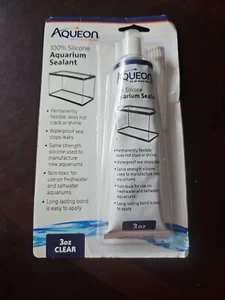NIP Aqueon 100% Silicone Aquarium Waterproof Sealant Non-Toxic Clear 3 Oz. - Picture 1 of 3