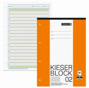 Schreibblock Lineatur 2 liniert 2. Schuljahr Klasse 50 Blatt Kieser Block 02 - Picture 1 of 1