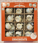 SHINY BRITE Christopher Radko glass Christmas ornaments indent ornaments