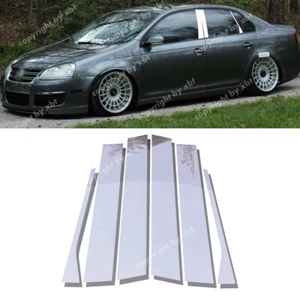 6Pcs Door Trim Pillar Posts Chrome For VW Jetta MK5 2006-2010 Sedan - Picture 1 of 10
