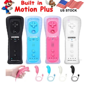 Built in Motion Plus Remote Controller Nunchuck +Case For Nintendo Wii/Wii U - Picture 1 of 163