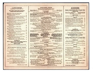 PIG' WHISTLE RESTAURANT MENU LOS ANGELES 8.5X11 GLOSSY REPRINT VINTAGE - Picture 1 of 1