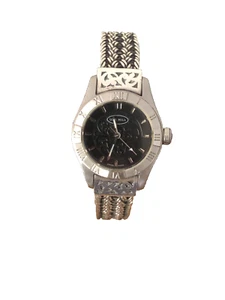 Lois Hill Swiss Sterling Silver 925 Women's Watch Scroll Engraved Weave Band - Picture 1 of 14
