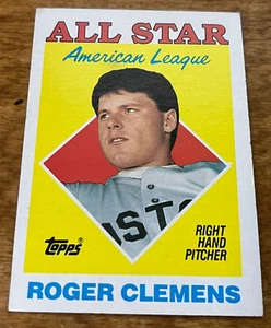 1988 Topps#394 Roger Clemens (Tiffany) All Star off-center ERROR! Rare - Picture 1 of 2